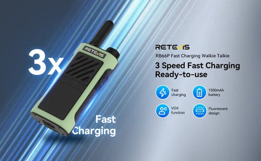 Introducing Retevis New Fast Charging Walkie Talkie RB66P Portable Radio