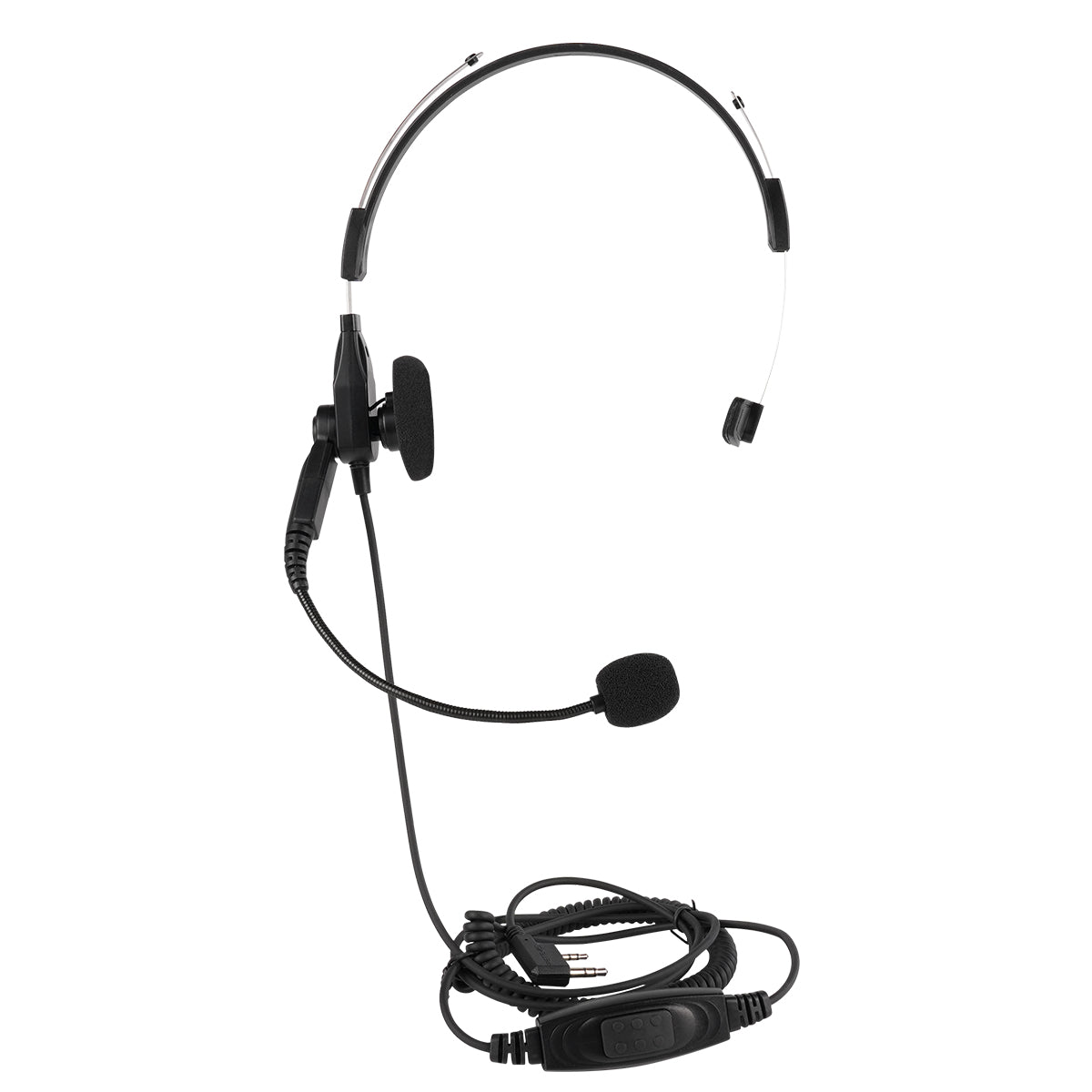 Retevis Over The Head Single Muff Lightweight Headset For Kenwood 2Pin Walkie Talkies