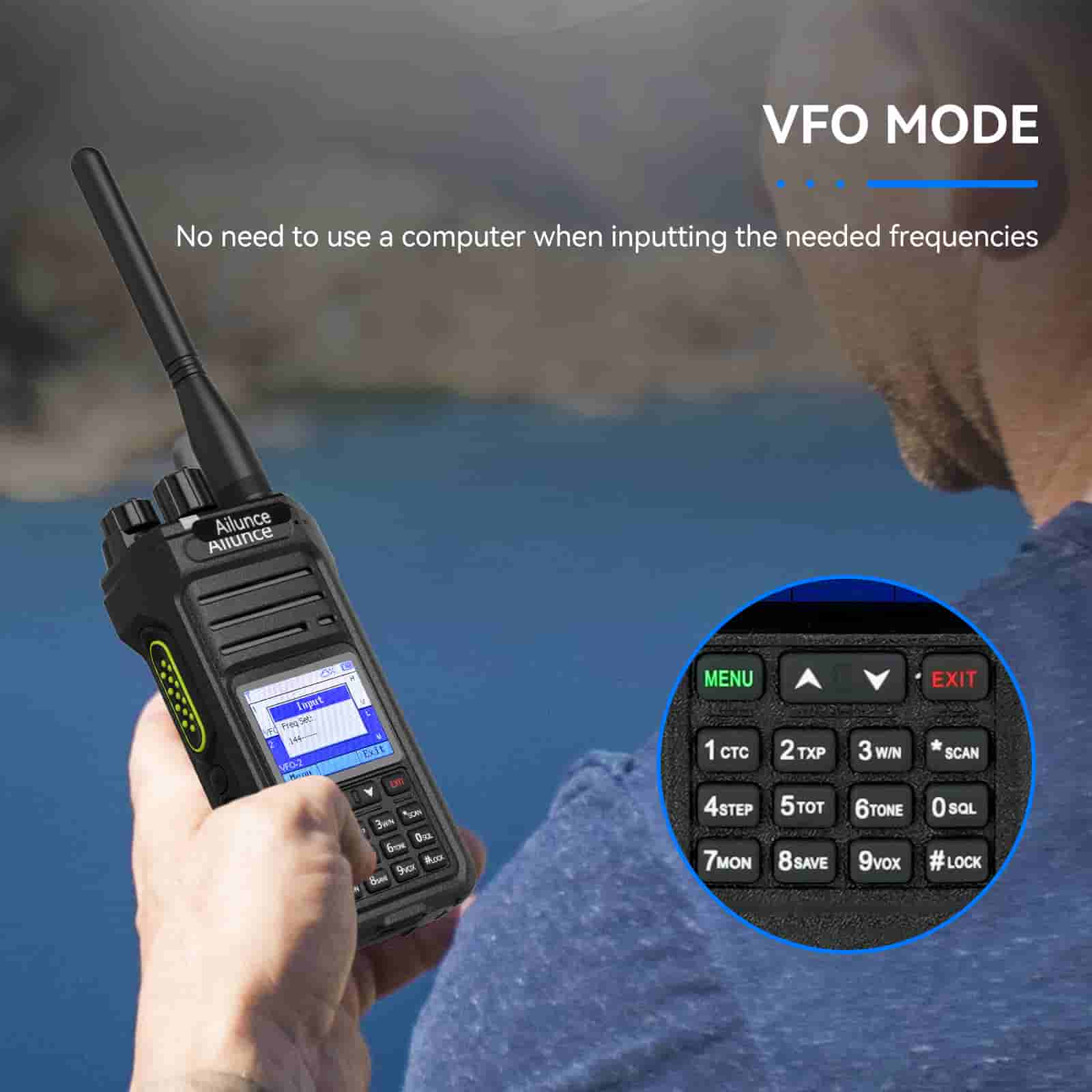 Retevis Ailunce HA1UV IP67 Waterproof  Sub-PTT Dual Band Two Way Radio