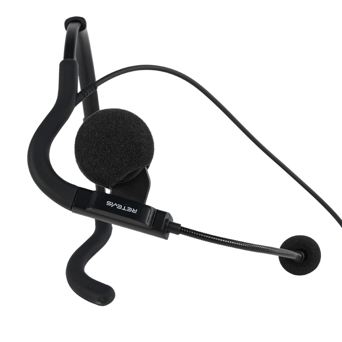 Lightweight Behind-the-Head Single Speaker Headset for Kenwood 2Pin Two-way Radios