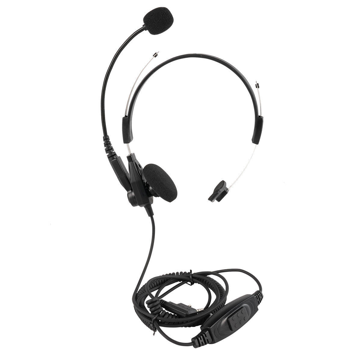 Retevis Over The Head Single Muff Lightweight Headset For Kenwood 2Pin Walkie Talkies