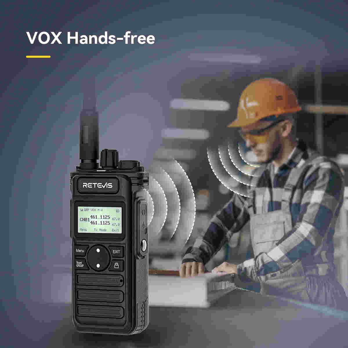 Retevis RT86S Long Distance Handheld Radio with Display 4pcs