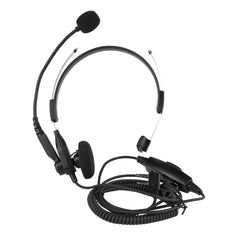 Retevis Over The Head Single Muff Lightweight Headset For Kenwood 2Pin Walkie Talkies