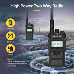 Retevis RT86S High Power UHF Radio with LCD Display Handheld Radio for Business Use