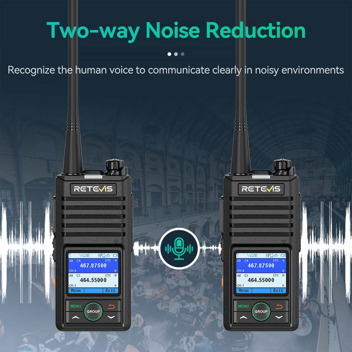 RB58 Two Way Noise Reduction APP Control Bluetooth Radio