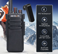 Retevis RT29D Long Range Waterproof Rugged DMR Radio with Bluetooth