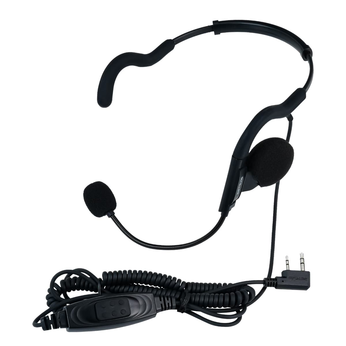 Lightweight Behind-the-Head Single Speaker Headset for Kenwood 2Pin Two-way Radios