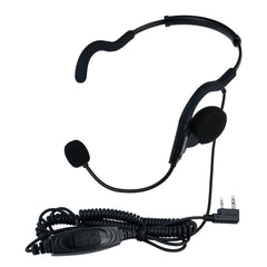 Lightweight Behind-the-Head Single Speaker Headset for Kenwood 2Pin Two-way Radios