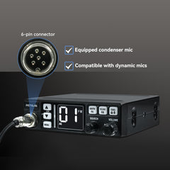 Retevis MB3 40 Channels Mini CB Radio with Backlit LCD Display