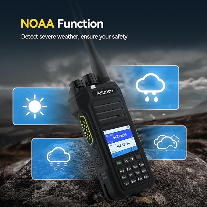 HA1G IP67 Waterproof 220 Customizable Channels GMRS Two Way Radio