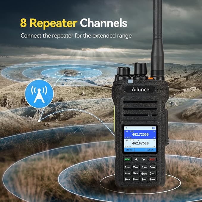 HA1G IP67 Waterproof 220 Customizable Channels GMRS Two Way Radio