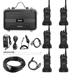 RT97P UHF Mini Portable DMR Repeater and 6pcs NR30D Handheld Radios