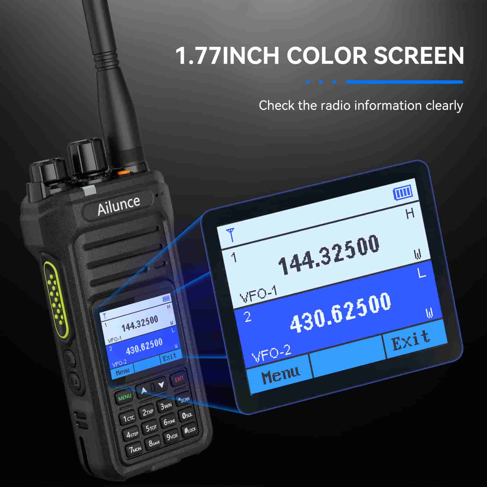 Retevis Ailunce HA1UV IP67 Waterproof  Sub-PTT Dual Band Two Way Radio