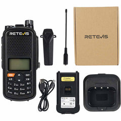 A1 IP67 Waterproof GPS Two Way Radio+IP54 Waterproof Mic 2 Pack+Programming Cable