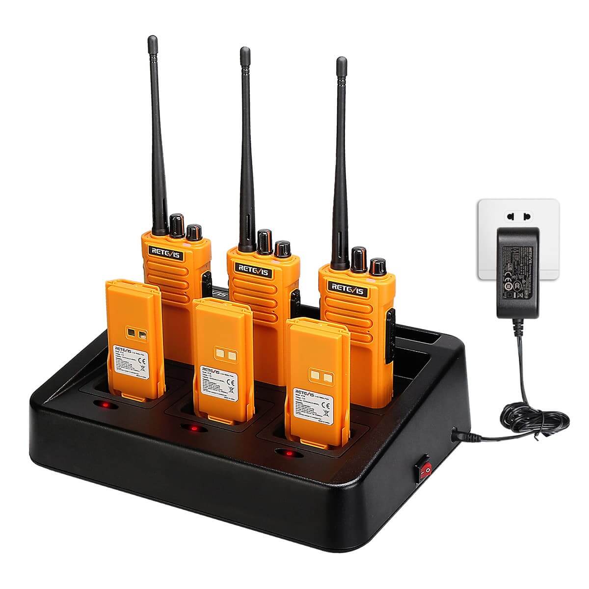 RT29 UHF two way radio 6packs(Orange) + RTC29 Six-Way Charger