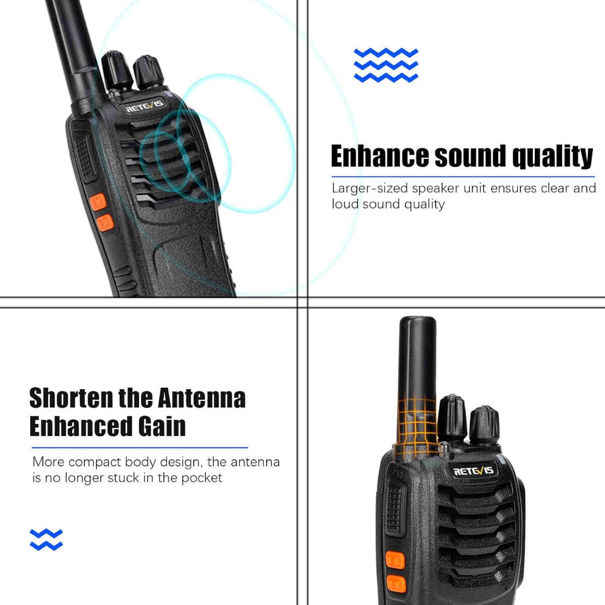 Retevis H777 Rechargeable Portable Handheld Radio (30 Pack)