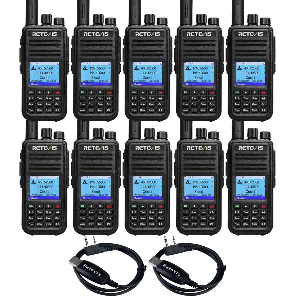 RT3S GPS Dual Band DMR Radio (10 Pack)