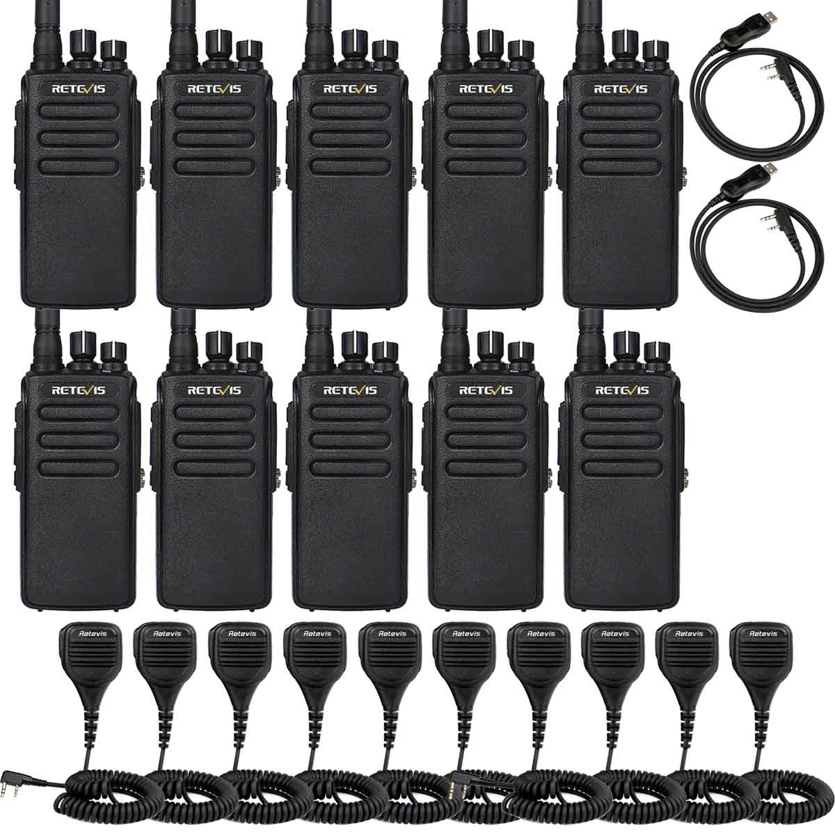 RT81 10w IP67 Waterproof UHF DMR Radio With Speaker (10 Pack)