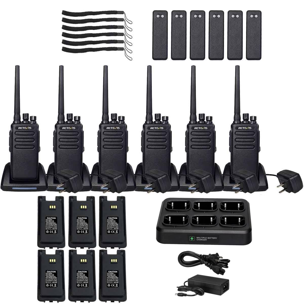 RT81 DMR Radio & 6-Port Charger & Spare Battery Kit