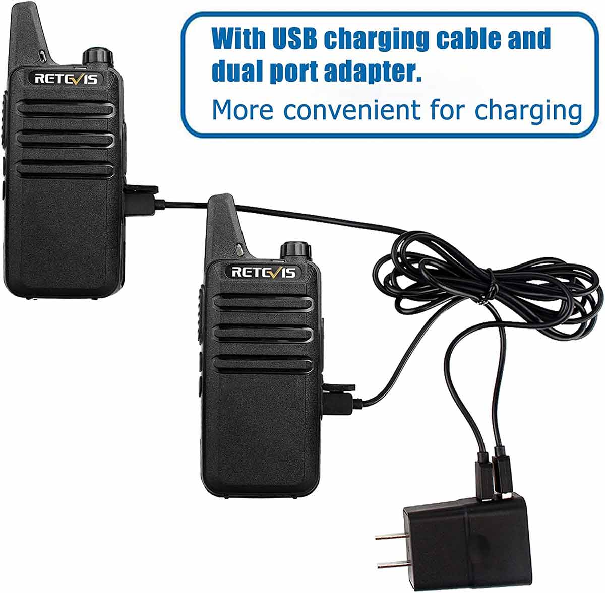 RT22 FRS Radio 4 Pack and RTC501 Five-Way Charger