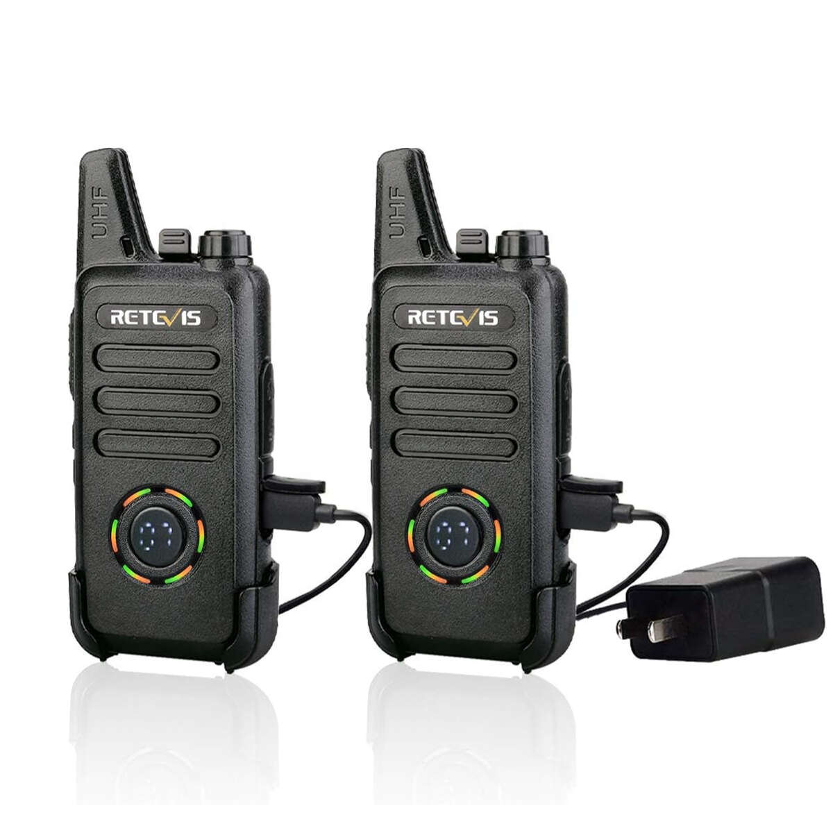 RT22S Channel Display Lightweight Rechargeable Portable Two Way Radios 2PCS