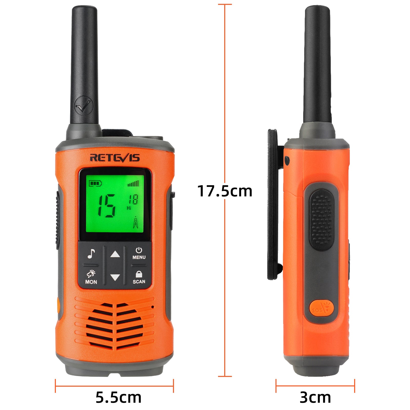 RT45P Waterproof License-free walkie talkies Handheld FRS Radio