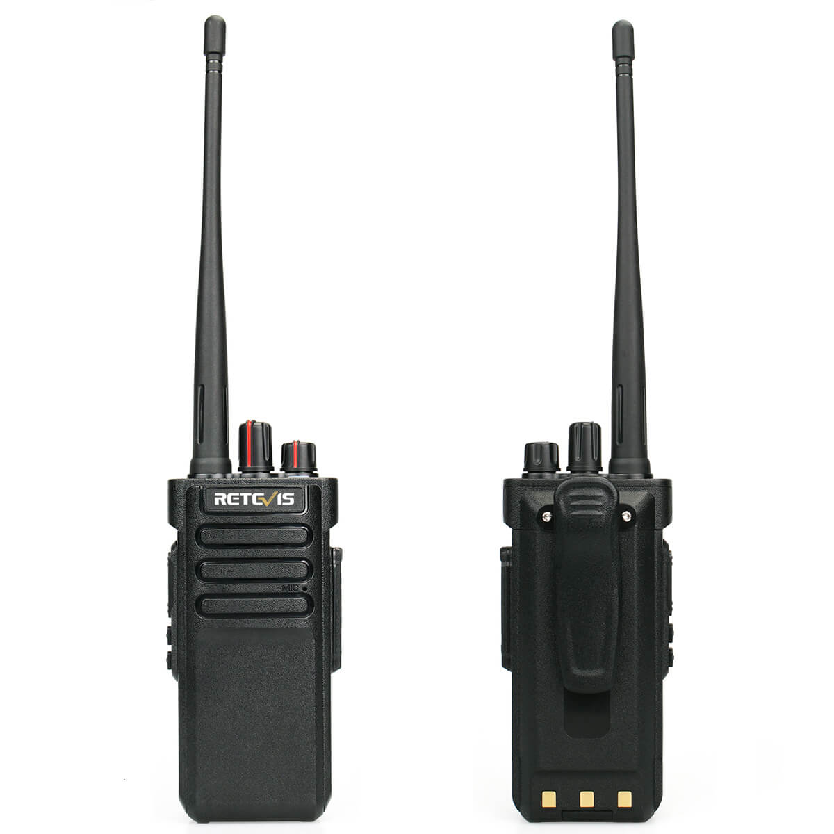 Retevis RT29 Long Distance Waterproof Radio with Over The Head Single Muff Lightweight Headset 2Pack