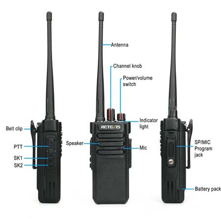 RT29 10 Watt Waterproof UHF Walkie Talkie (20 Pack)