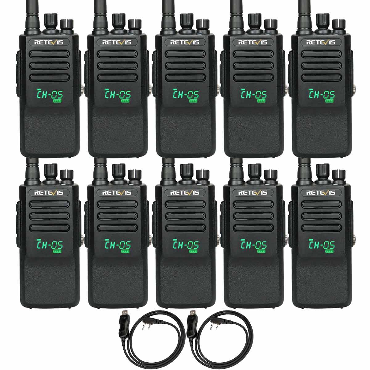 RT50 10 Watt Professional Waterproof DMR Radio (10 Pack)