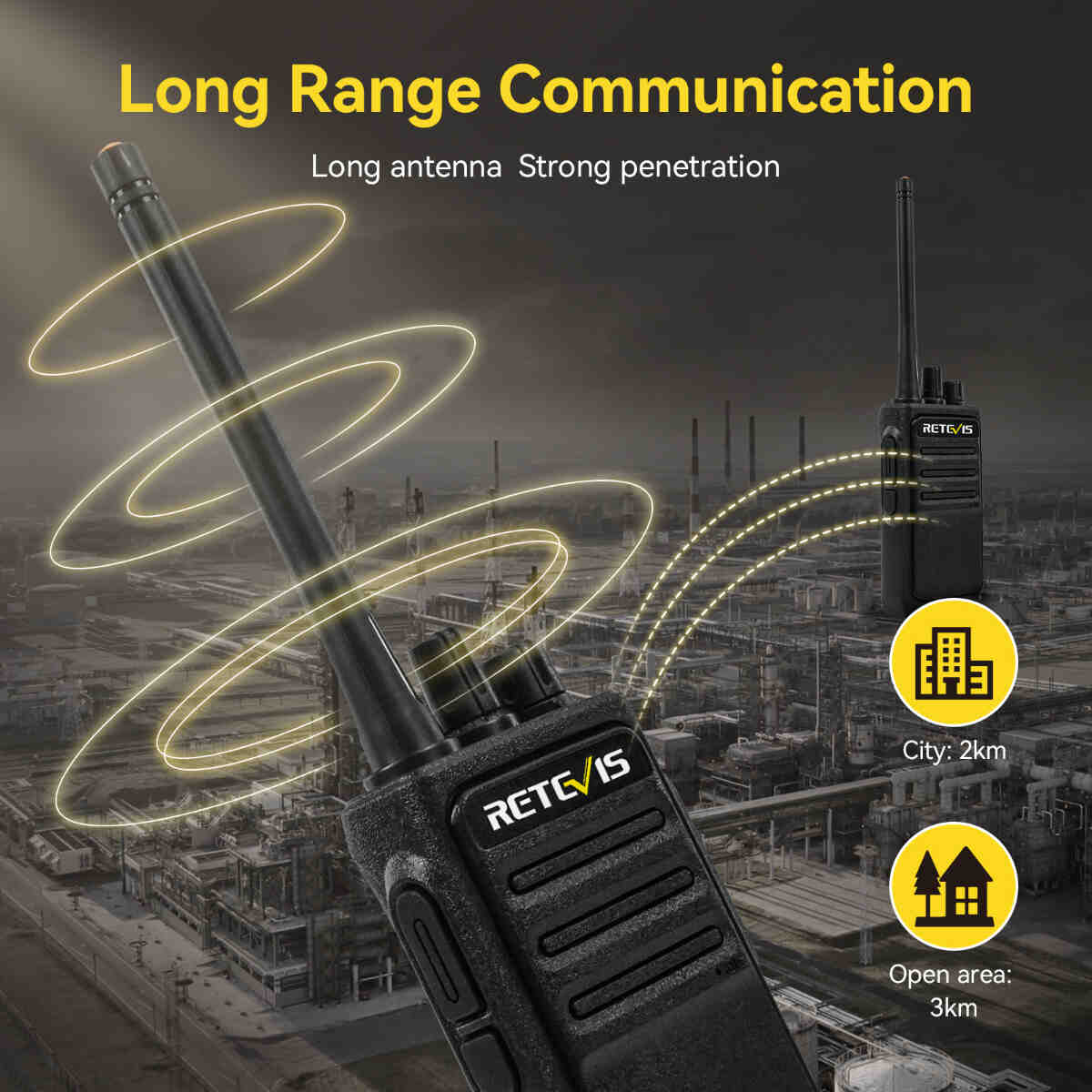 Retevis RT17 Long-Distance FRS Two Way Radio (6PCS) with Six-Way Charger