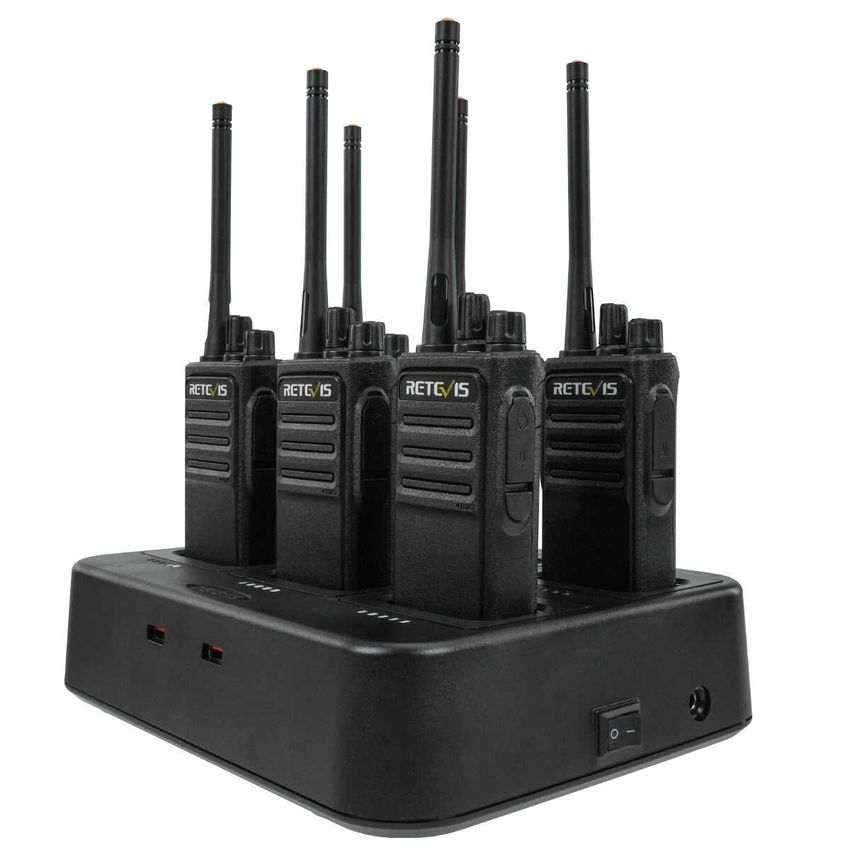 Retevis RT17 Long-Distance FRS Two Way Radio (6PCS) with Six-Way Charger