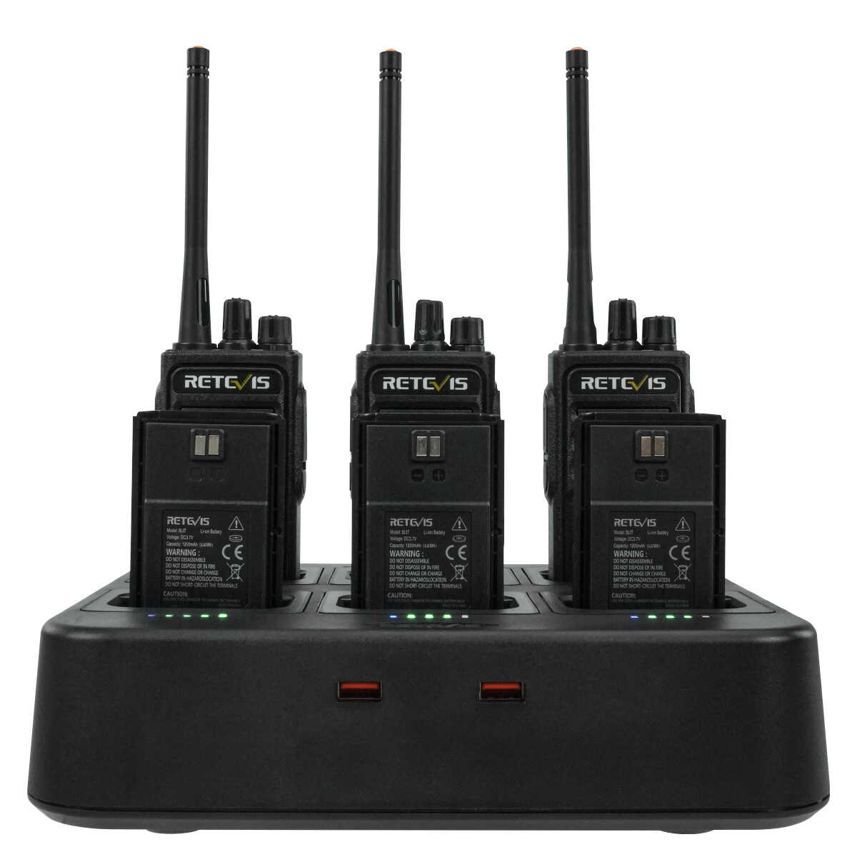 Retevis RT17 Long-Distance FRS Two Way Radio (6PCS) with Six-Way Charger