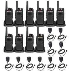 Retevis RT68 Durable Walkie Talkies for Business with Speaker Mics (10PCS)