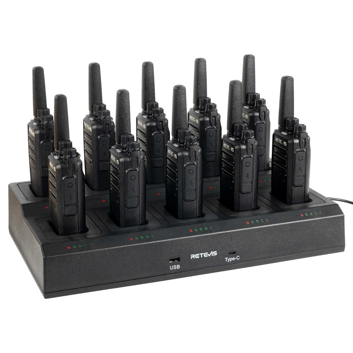 Retevis RT68H Hidden Display Handheld Radio (10PCS) with 10-Way Charger