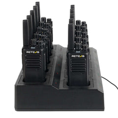 Retevis RT68 License Free Rugged 2 Way Radios (10PCS) with 10-Way Charger