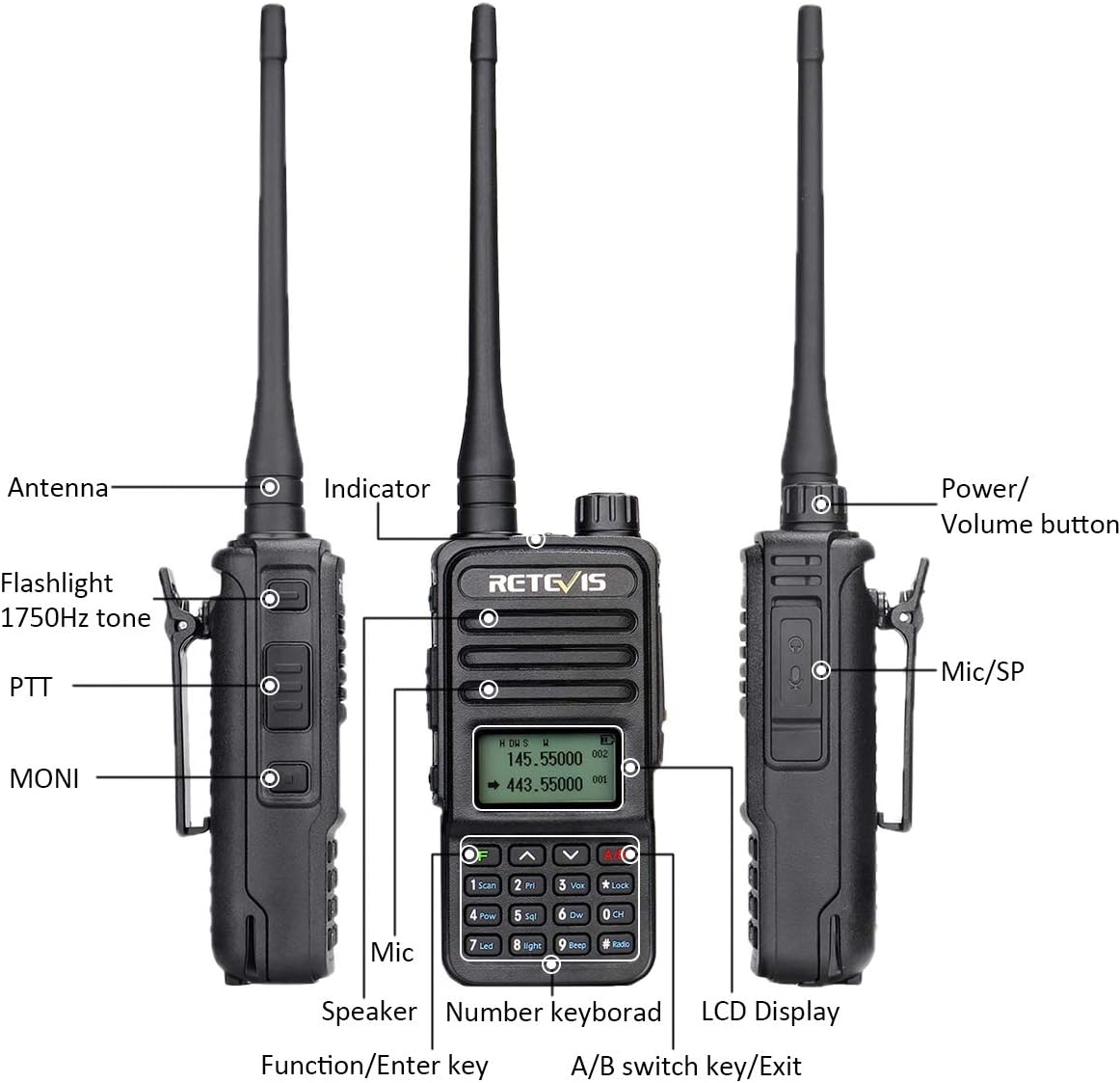 RT85 5W 200CH FPP VHF/UHF Radio (10 Pack)