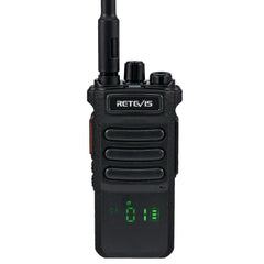 RT86 UHF Two Way Radio with a hidden screen and flashlight