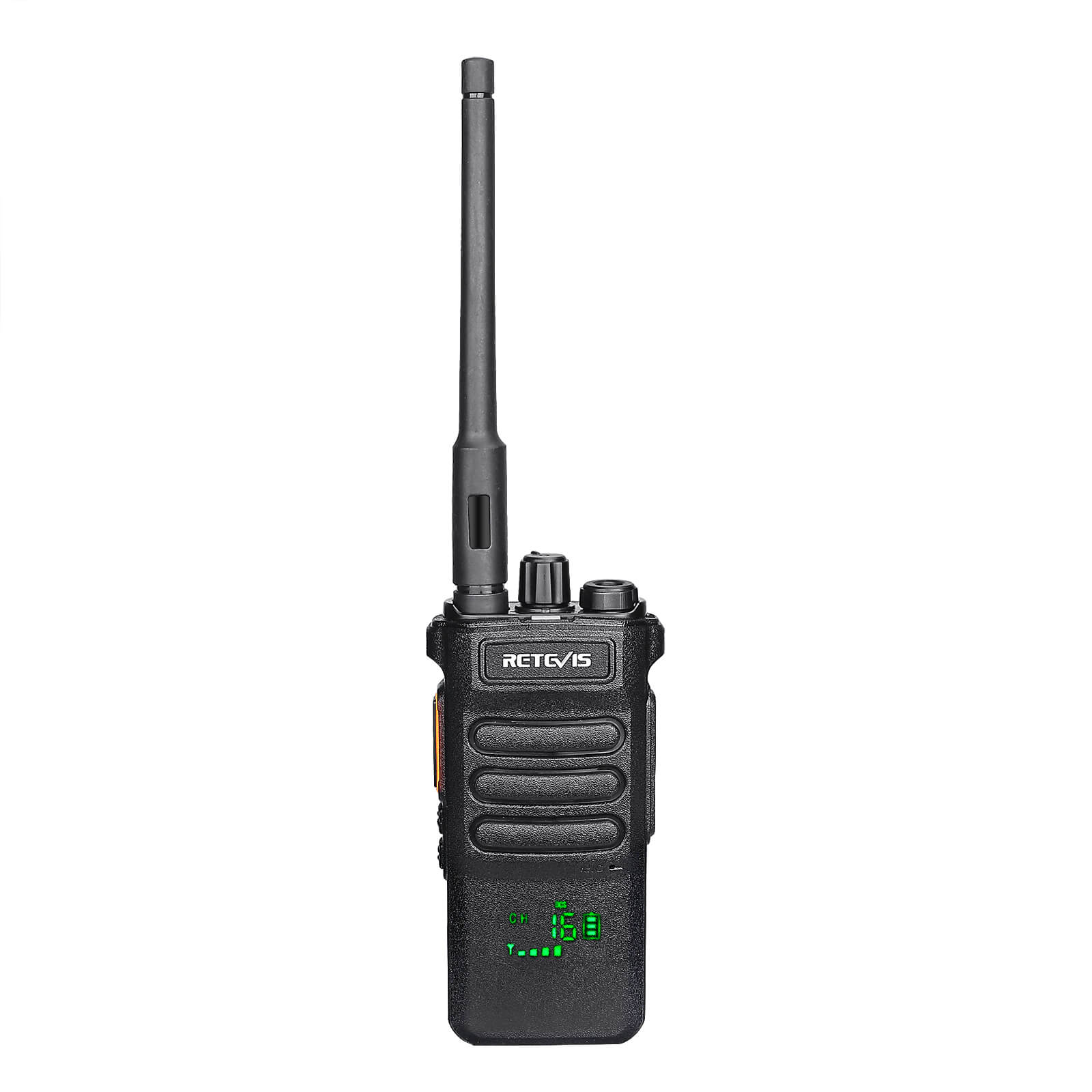 RT86 UHF Two Way Radio with a hidden screen and flashlight