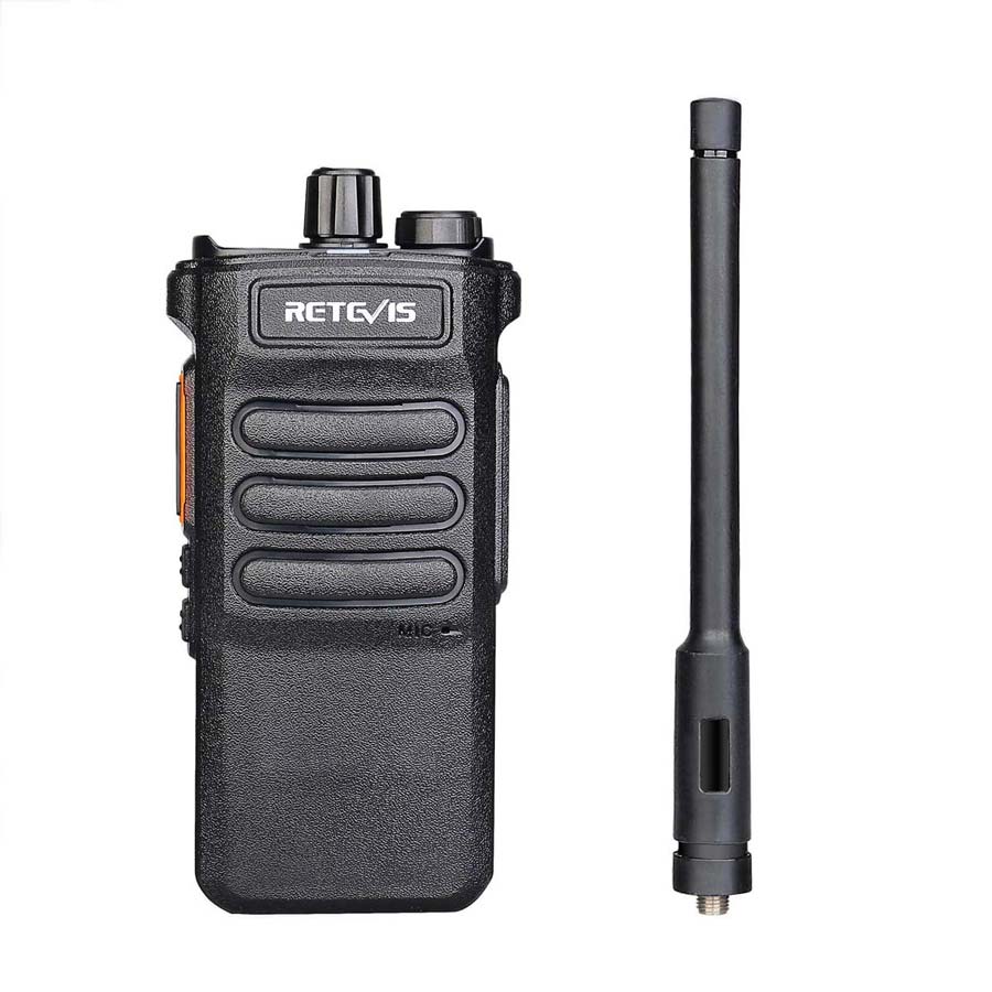 RT86 UHF Two Way Radio with a hidden screen and flashlight