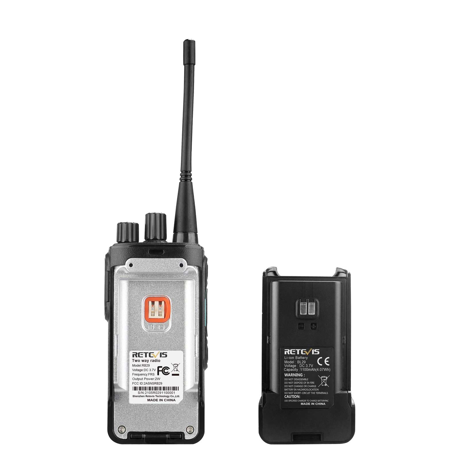 Retevis RB29 Easy-Paring License-Free FRS Two Way Radio(2 PCS)