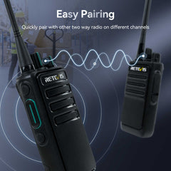 Retevis RB29 FRS Heavy Duty Two Way Radios (6PCS) with Six-Way Charger