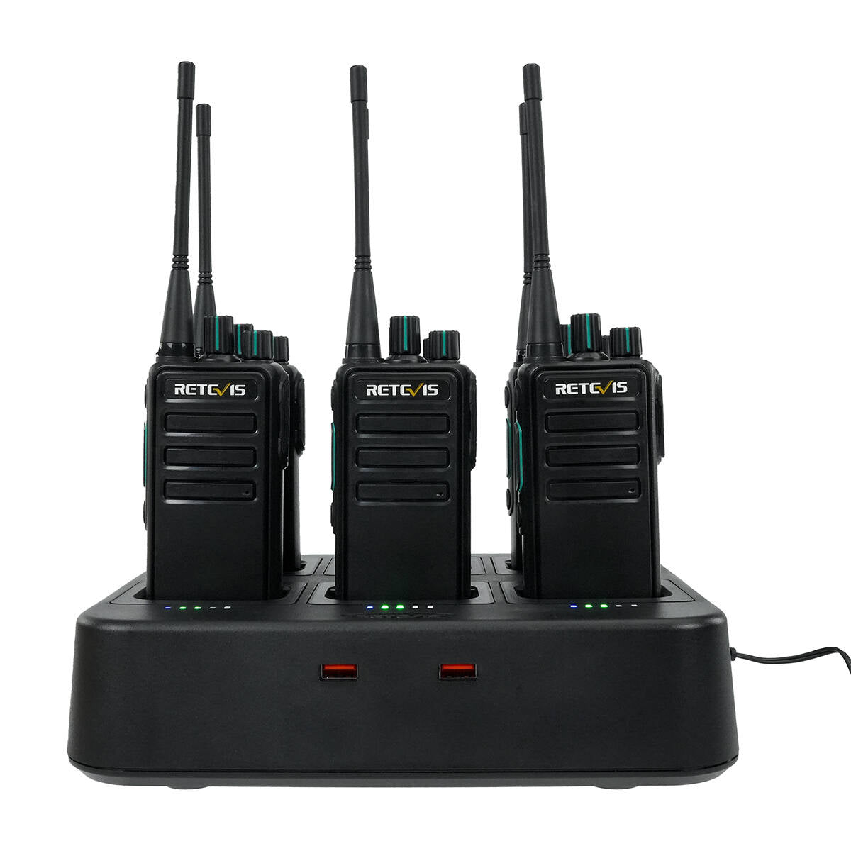 Retevis RB29 FRS Heavy Duty Two Way Radios (6PCS) with Six-Way Charger