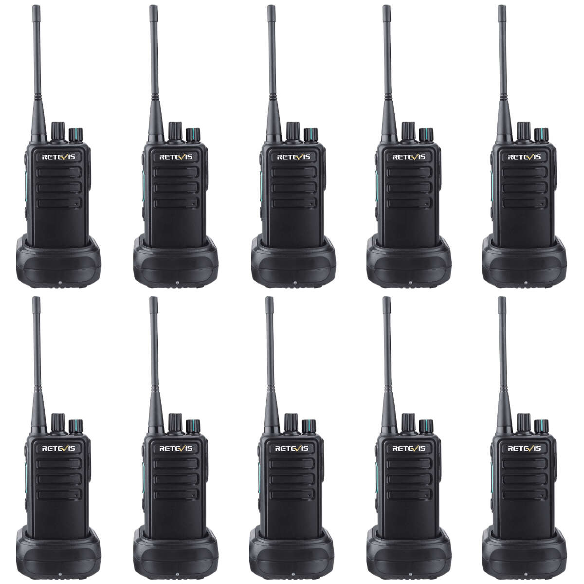 Retevis RB29 License Free Heavy Duty Walkie Talkie for Business 10Pack