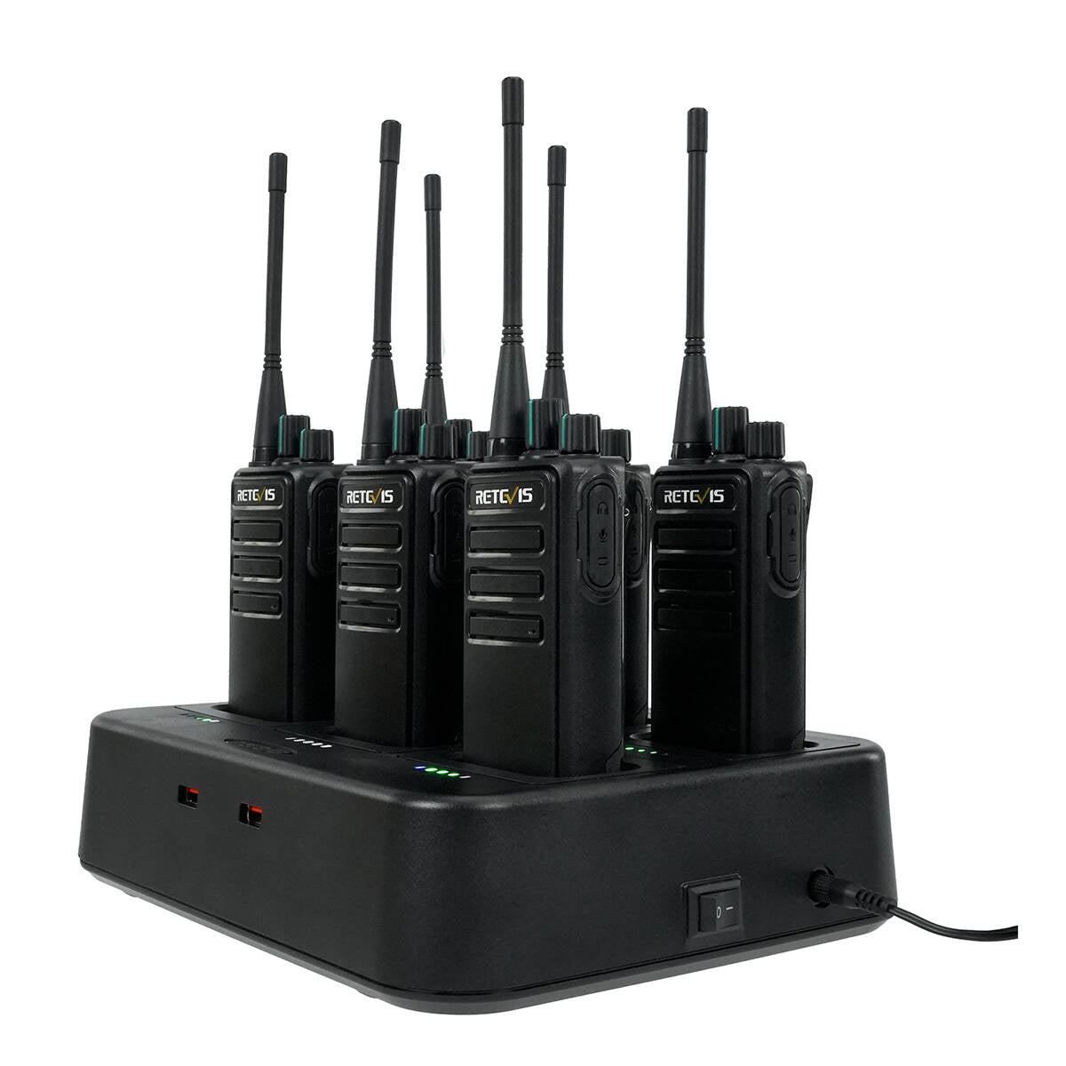 Retevis RB29 FRS Heavy Duty Two Way Radios (6PCS) with Six-Way Charger