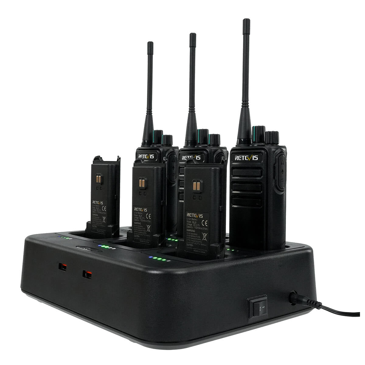 Retevis RB29 FRS Heavy Duty Two Way Radios (6PCS) with Six-Way Charger