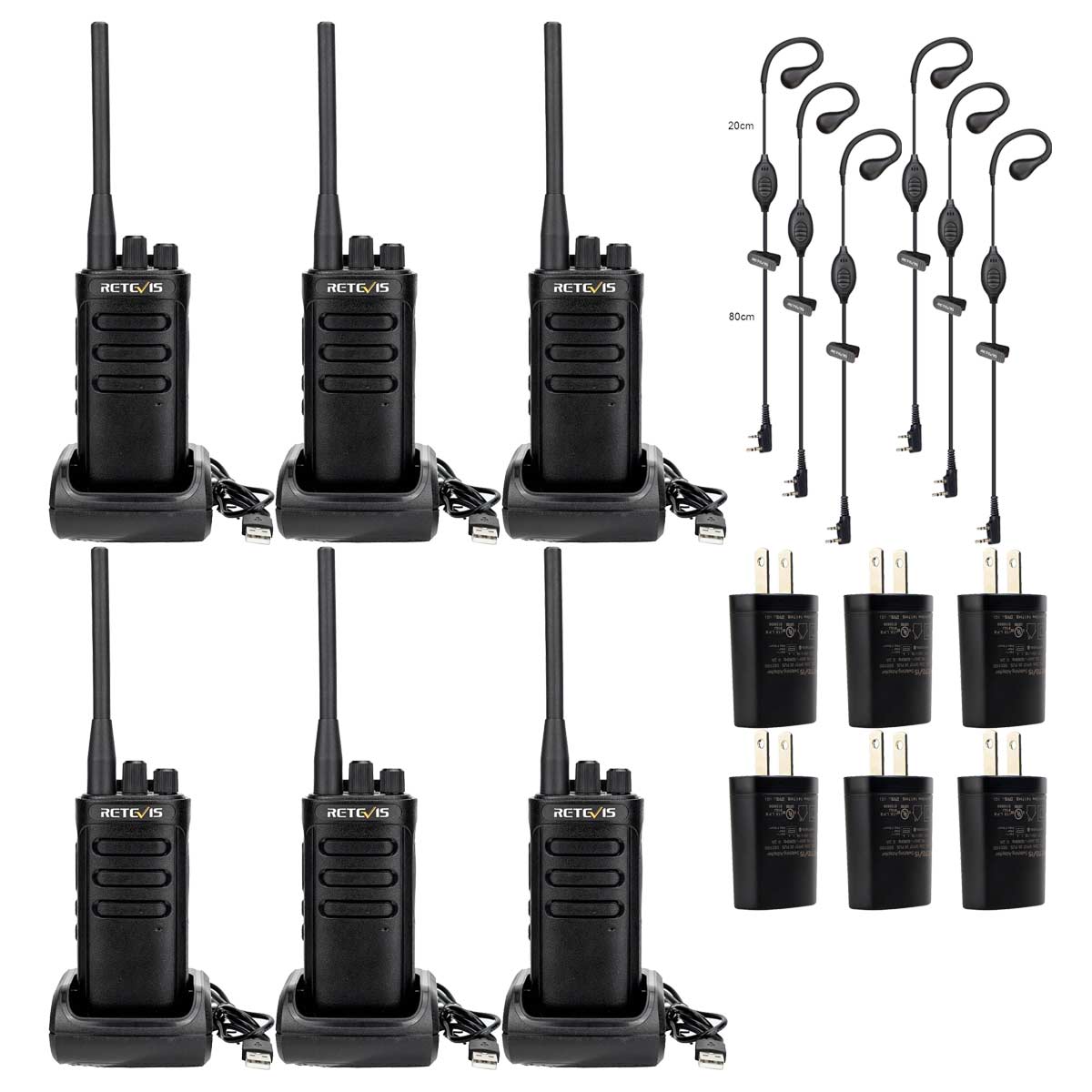 RB85 Business Radios with Earpiece Kit (6 Pack)