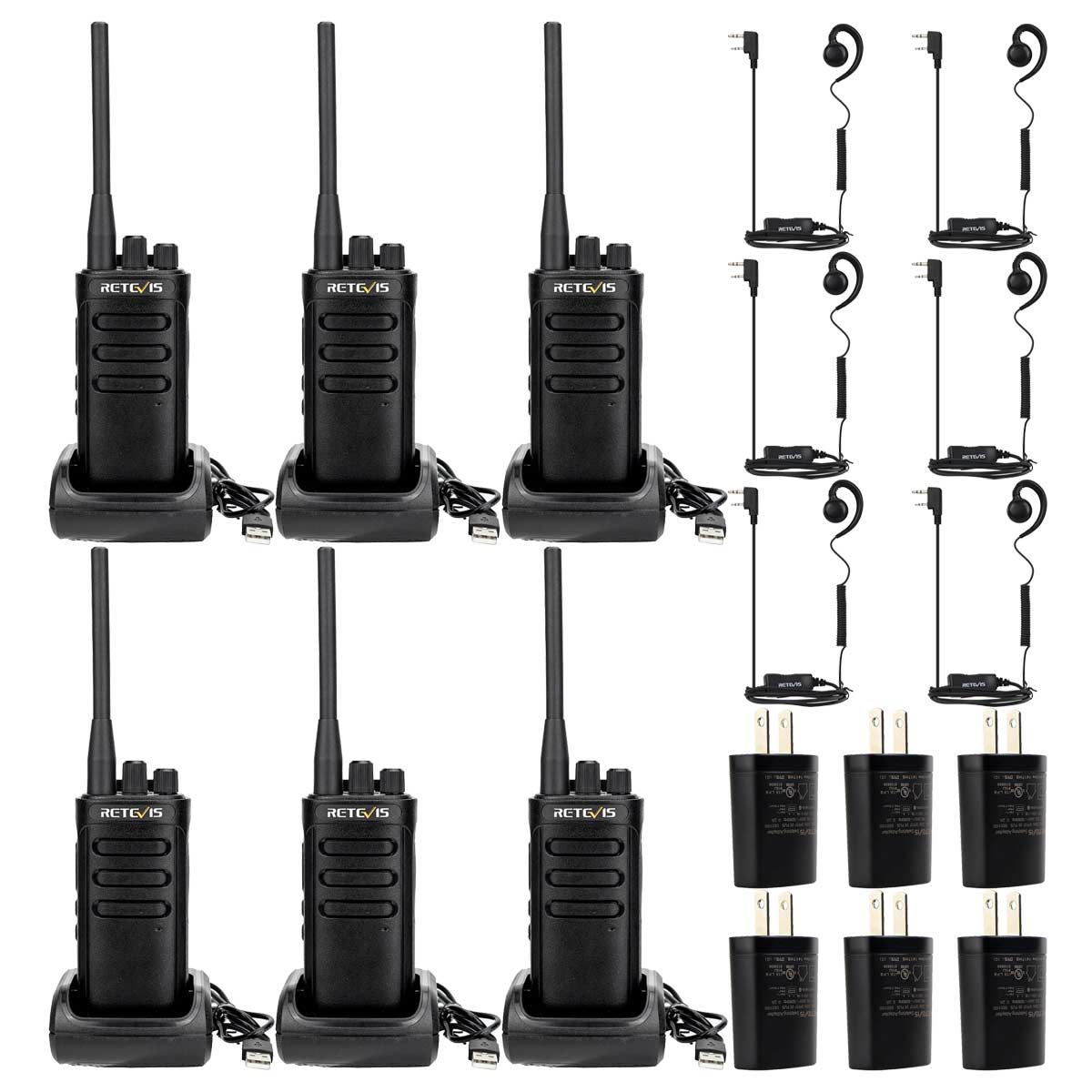 RB85 Business Radios with Earpiece Kit (6 Pack)