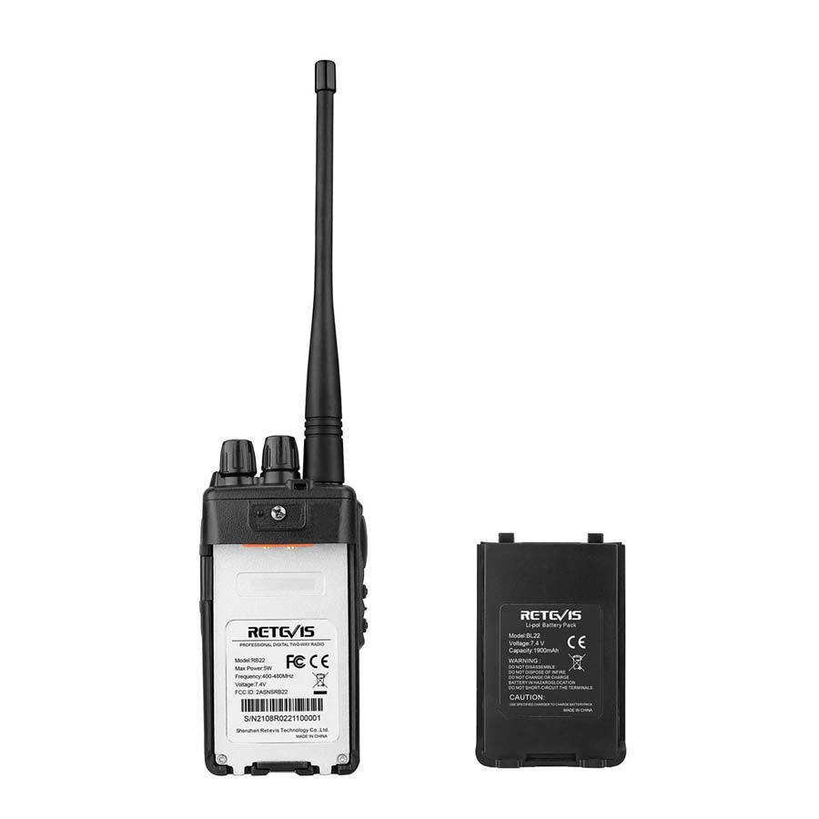 RB22 Half-Keypad Professional UHF DMR Radio (20 Pack)