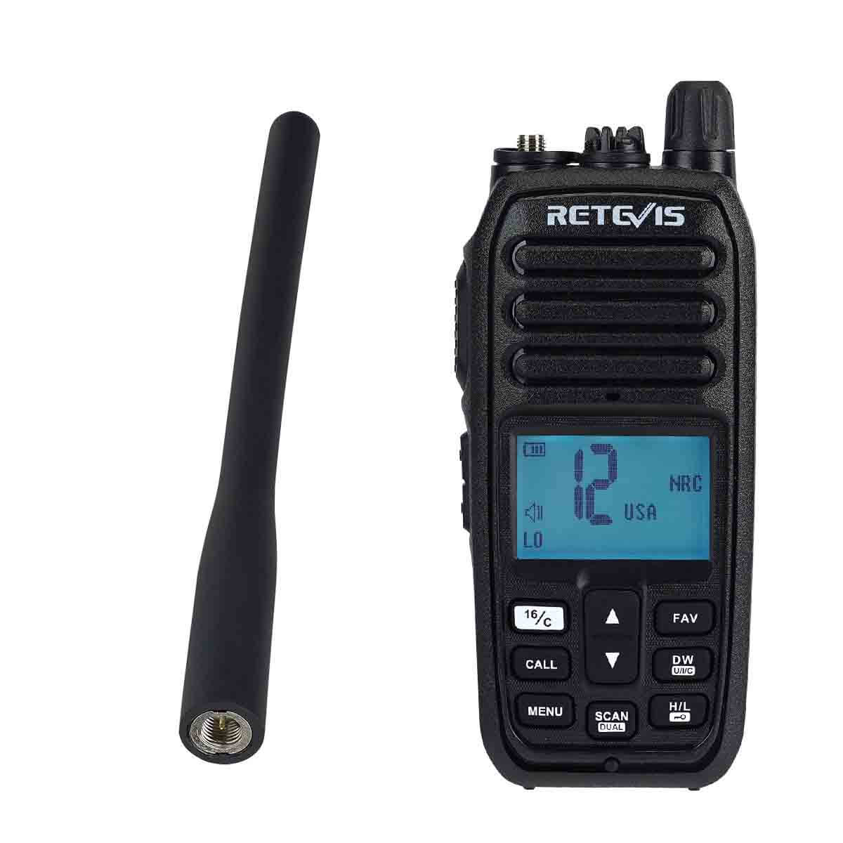 RM21 Noise Cancelling IP67 NOAA Handheld VHF Radio (2 Packs)