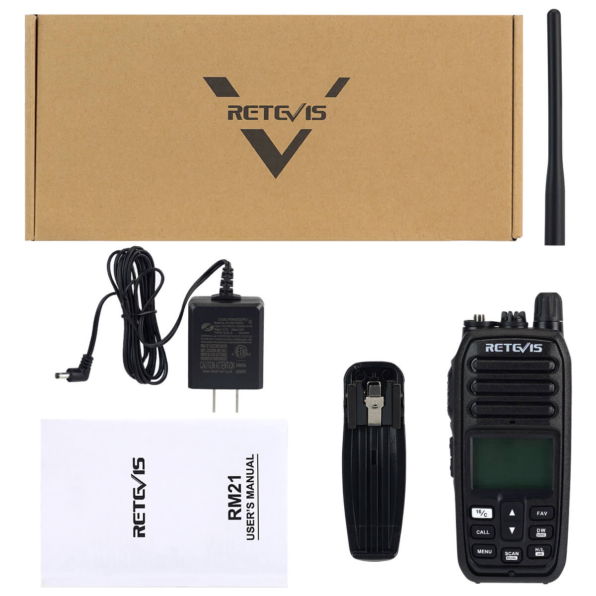 RM21 Noise Cancelling IP67 NOAA Handheld VHF Radio (2 Packs)